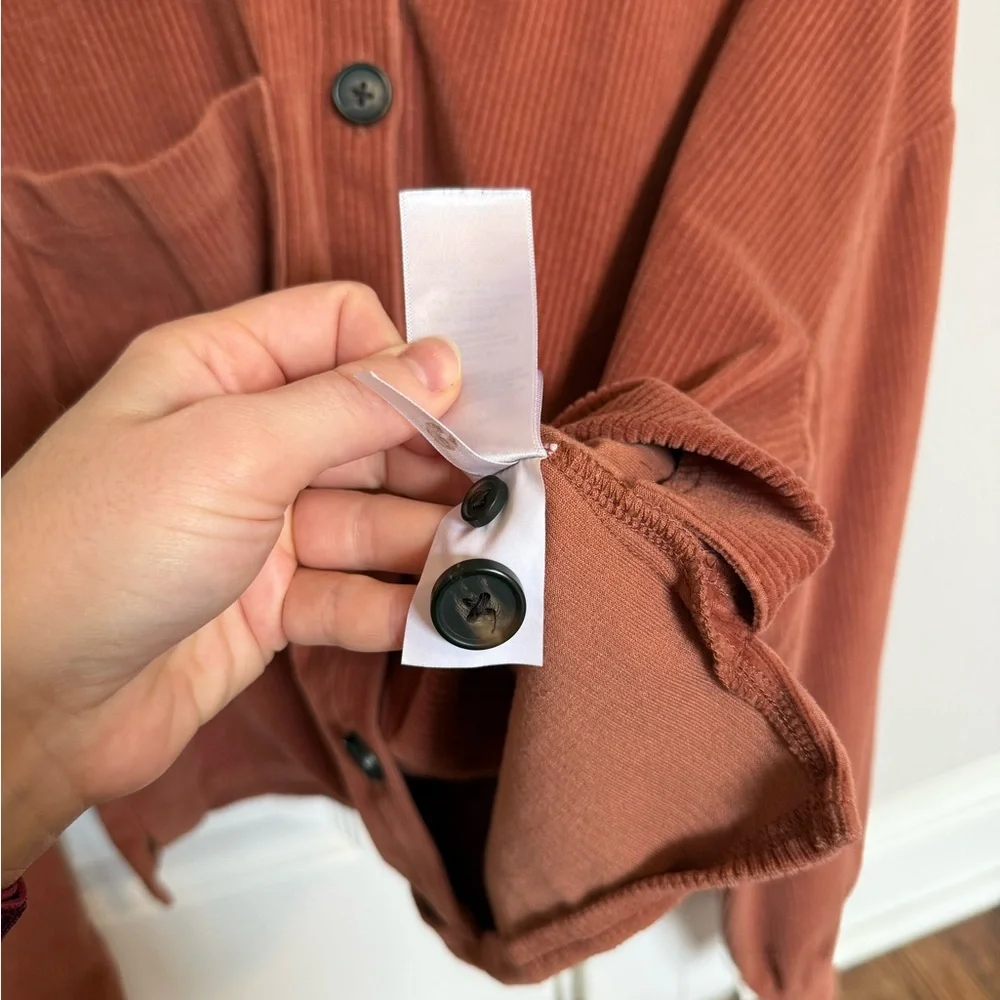 Madewell Rust Corduroy Button-Down Shirt - Picture 7 of 8